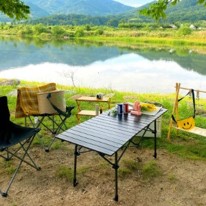 케이픽 캠핑 차박 필수품 높이조절 가능 접이식 대형 롤 테이블